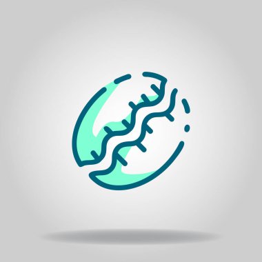 İkiz mavi renkli kahve çekirdeği simgesi logosu veya sembolü