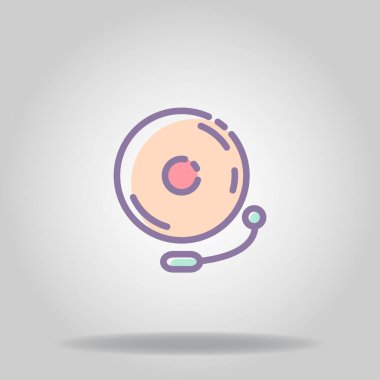 Pastel renk stili çan simgesi ya da logosu