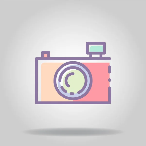 Logo Simbolo Dell Icona Della Fotocamera Tascabile Con Colore Pastello Vettoriali Stock Royalty Free