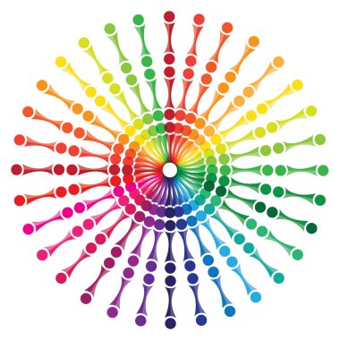 Renkli soyut arkaplan çember tasarımı