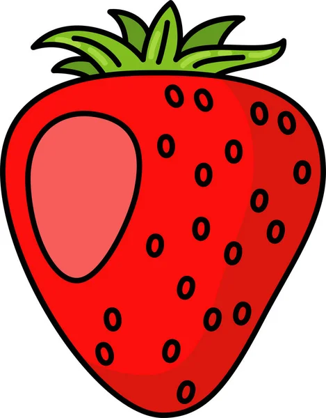 Erdbeere Früchte Gesunde Ernährung Gesunder Lebensstil Vegetarisches Essen Veganes Essen — Stockvektor