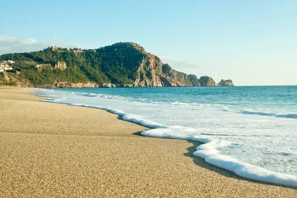 Praia Cleópatra Kleopatra Beach Alanya Turquia — Fotografia de Stock