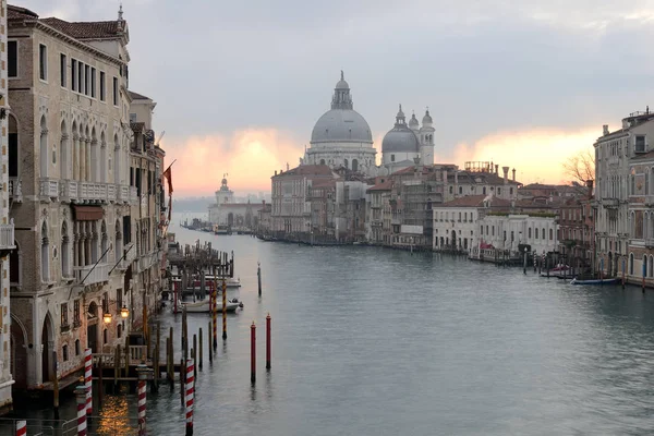 Magnífica Vista Del Gran Canal Basílica Santa Maria Della Salute — Foto de Stock