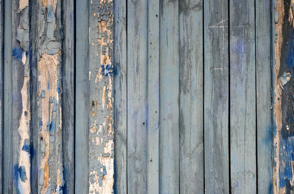 Régi Kék Tömörfa Fal Textúra Háttér — Stock Fotó