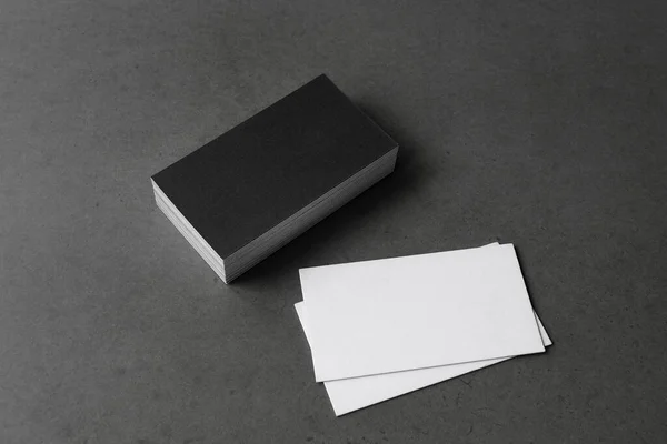名片空白 黑色背景的调校 文本的复制空间 — 图库照片