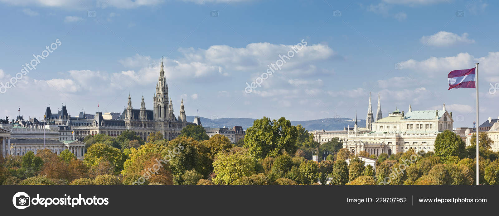 Panorama View Public Volksgarten Park English People Garden Town