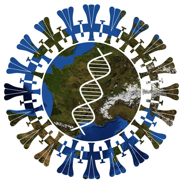 Coronavirus Över Frankrike Stockbild