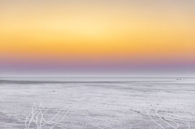 Beyaz Rann, Kutch, Gujarat, Hindistan 'ın nefes kesici manzarası.