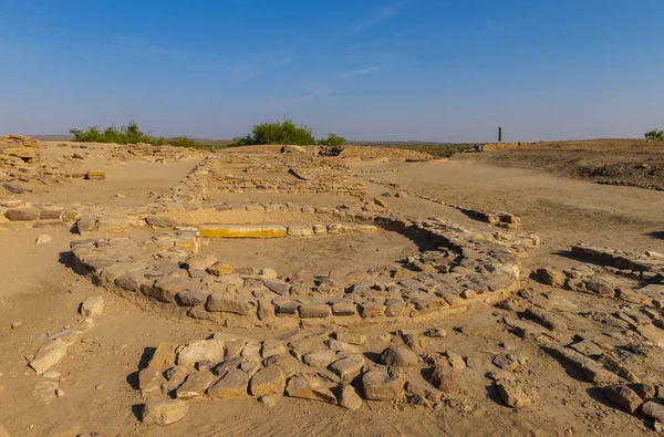 Αρχαιολογικά Κατάλοιπα Του Ανθρώπινου Πολιτισμού Στο Dholavira Gujarat Ινδία — Φωτογραφία Αρχείου