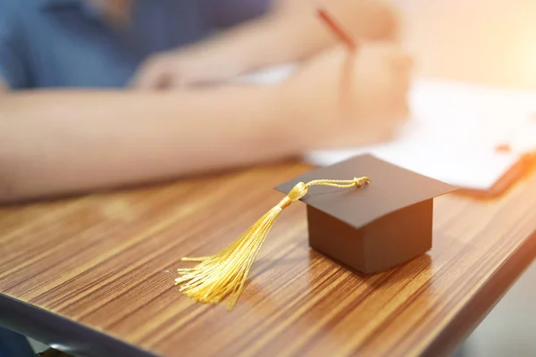 Kleine Asiatische Kinder Schreiben Antwort Einer Quiz Prüfungsstudie Lernen Mit — Stockfoto