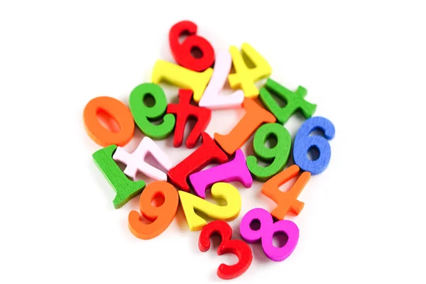 Math Number Colorful White Background Education Study Mathematics Learning Teach — Stock Photo, Image