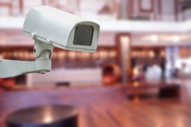 Cctv Kapalı devre kamera, Modern lobi otel binasında Tv izleme : güvenlik sistemi kavramı