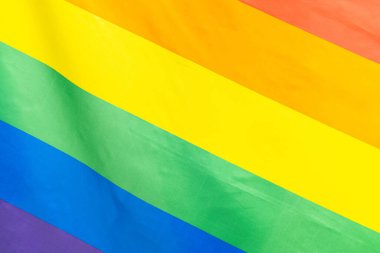 Gökkuşağı bayrağı, LGBT gurur ayının sembolü Haziran sosyal ortamında eşcinsel, lezbiyen, biseksüel, transseksüel, insan hakları kutlamaları.