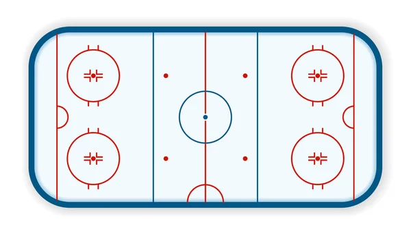 Ilustração Detalhada Ringue Hóquei Gelo Campo Tribunal Vetor Eps10 — Vetor de Stock
