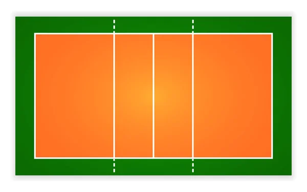 Иллюстрация Воздушного Вида Волейбольную Площадку Векторная Eps — стоковый вектор