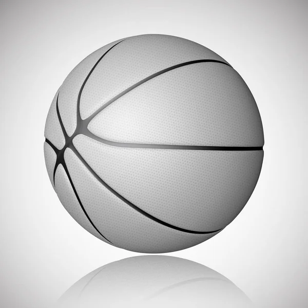 Beyaz Bir Arka Plan Üzerinde Izole Basketbol Topu Gerçekçi Vektör — Stok Vektör