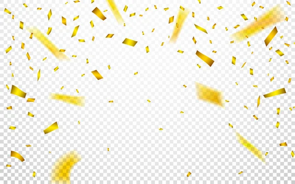 Celebration Background Template Dengan Emas Confetti Ilustrasi Vektor - Stok Vektor