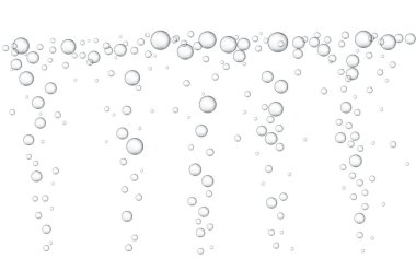 Su vektör illüstrasyon kabarcıklar. Soyut köpük. Kabarcıkları ile beyaz arka plan.