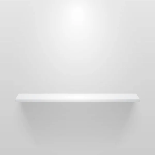 Etagère Blanche Vide Sur Mur Blanc Modélisation Vectorielle — Image vectorielle