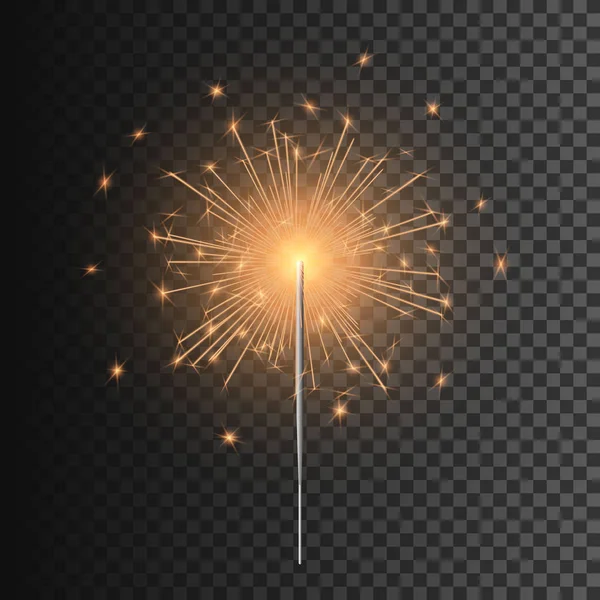 Fuego Bengala Luces Navidad Bengala Las Luces Brillantes Festivas Bellas — Vector de stock