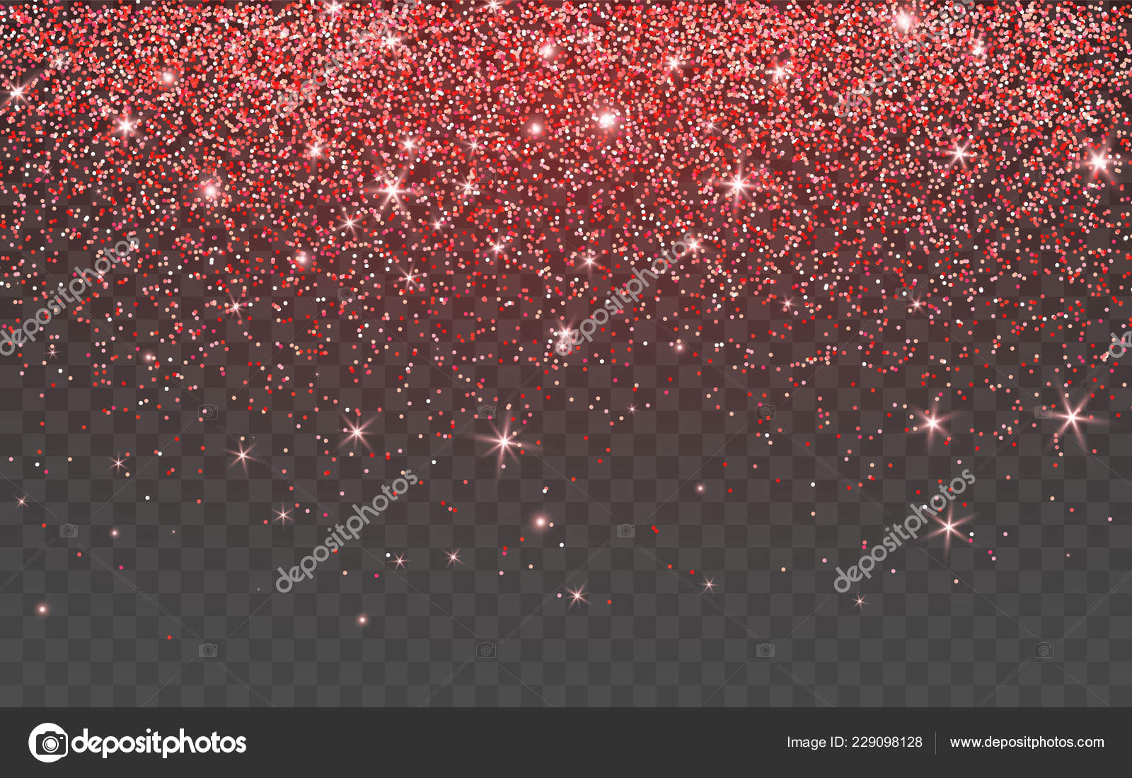 Silver glitter sparkle on a transparent background. Silver Vibrant  background with twinkle lights. Vector illustration Stock Vector