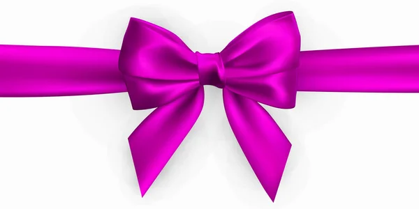 逼真的粉色蝴蝶结元素装饰礼品 向量例证 — 图库矢量图片