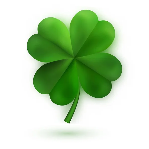 Green Four Leaf Clovers. Irish Lucky and success symbols. Vector illustration