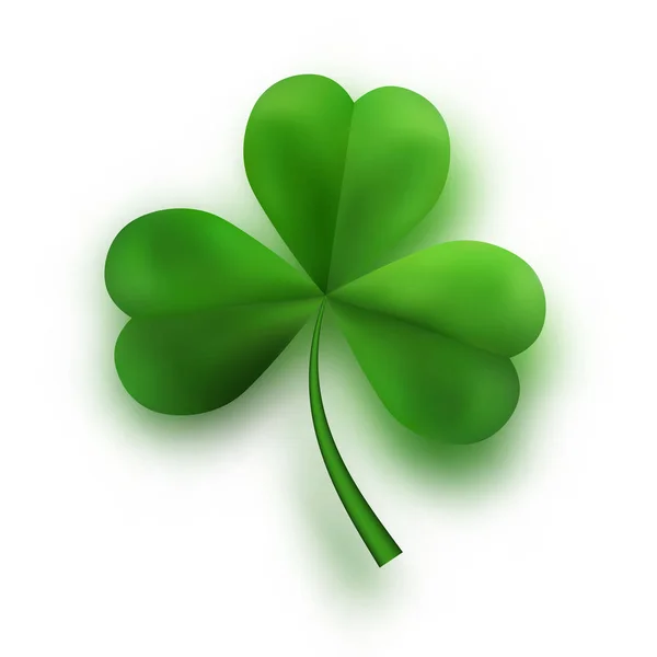 Trifogli di Foglia di Albero Verde. Irish Lucky e simboli di successo. Illustrazione vettoriale — Vettoriale Stock