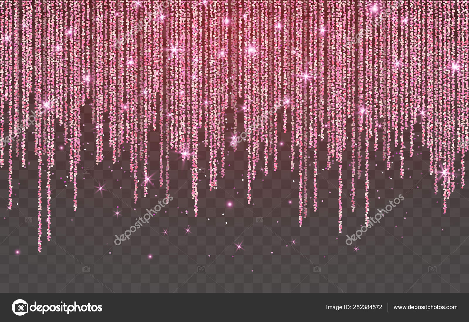 Pink glitter sparkle on a transparent background. Rose Gold Vibrant  background with twinkle lights. Vector illustration Stock Vector Image &  Art - Alamy