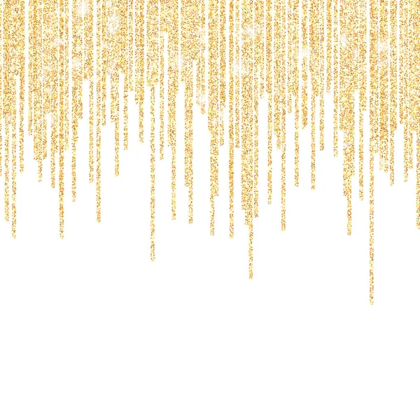 Altın sim ışıltı şeffaf bir arka plan üzerinde. Canlı altın arka plan parlak ışıklar ile. Vektör çizim — Stok Vektör