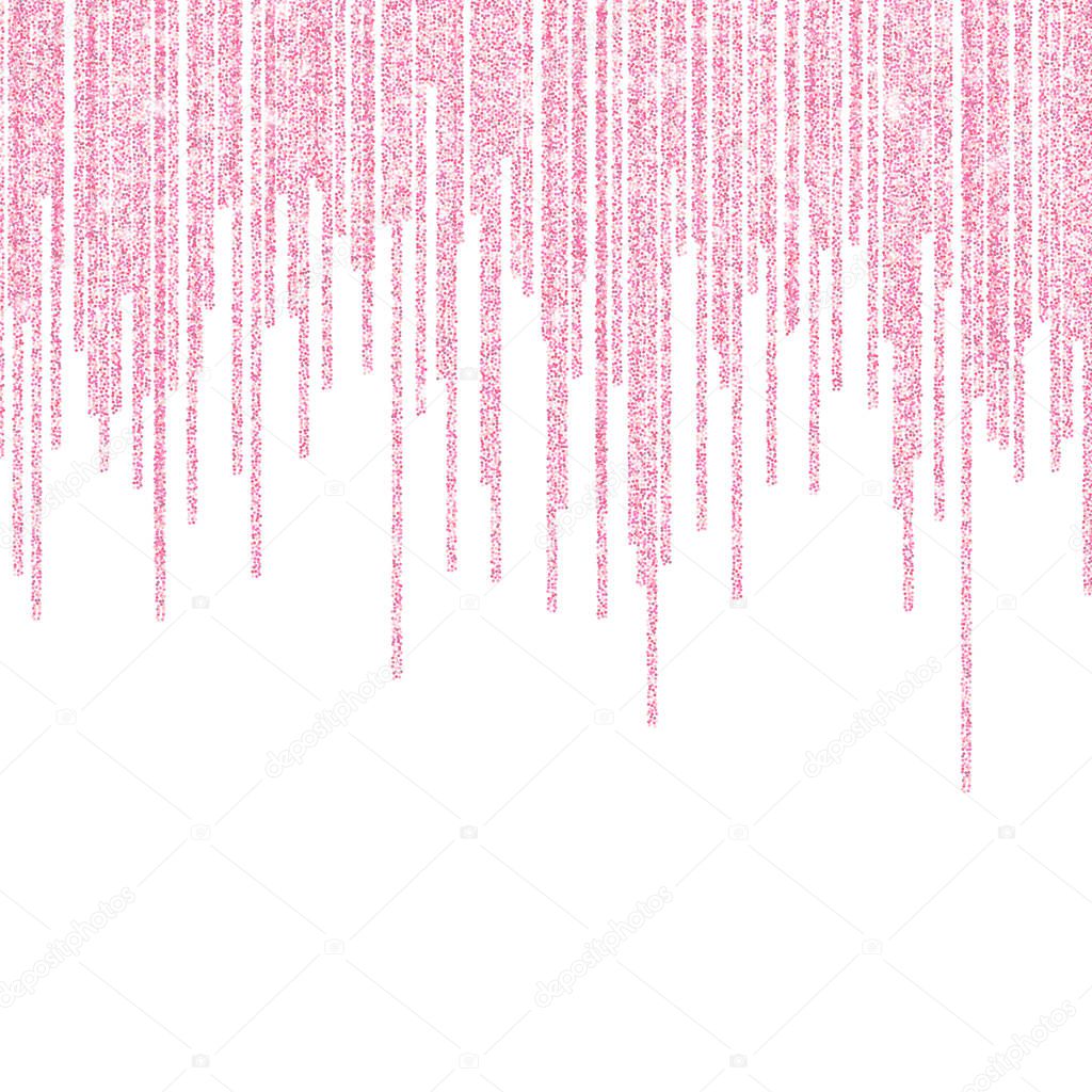 Pink glitter sparkle on a transparent background. Rose Gold Vibrant background with twinkle lights. Vector illustration