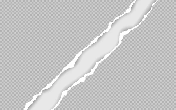 Σκισμένη άκρη χαρτιού. Σχισμένες λωρίδες χαρτιού. Σχισμένες οριζόντιες λωρίδες χαρτιού. Απεικόνιση διανυσματικών φορέων — Διανυσματικό Αρχείο