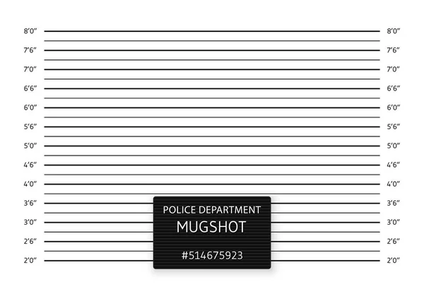 警察のラインナップや mugshot の背景。ベクトル図 — ストックベクタ