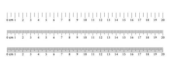 Governatori in pollici. Strumento di misura. Griglia di graduazione del righello. Unità di misura indicatore. Scala di misura pollici. Illustrazione vettoriale — Vettoriale Stock