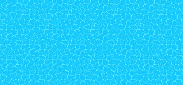 Blauer Wasserhintergrund. nahtloses blaues Wellenmuster. Wasser Pool Textur unteren Hintergrund. Vektorillustration — Stockvektor