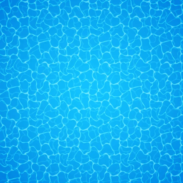 青い水の背景。シームレスな青い波紋パターン。水プールテクスチャボトム背景。ベクトルイラスト — ストックベクタ