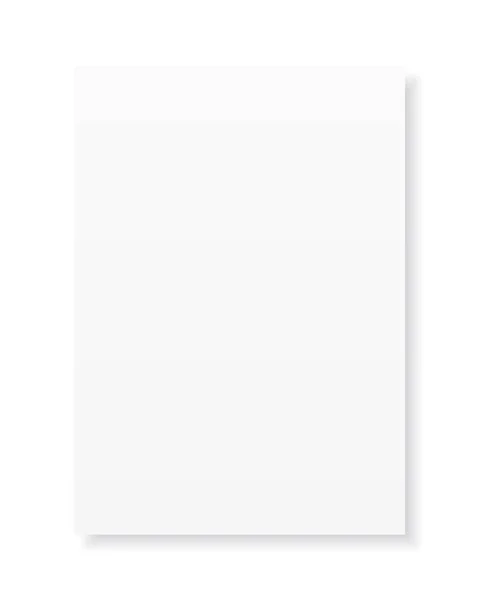 Prázdný list papíru formátu A4 se stínem, šablona pro návrh. Nastavit. Vektorová ilustrace — Stockový vektor