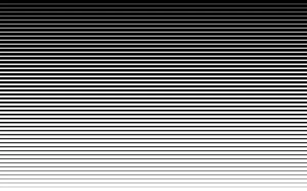 Línea de velocidad horizontal patrón de medio tono grueso a delgado. Ilustración vectorial — Vector de stock