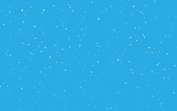 Neve de Natal. Queda de flocos de neve no fundo azul. Uma queda de neve. Ilustração vetorial —  Vetores de Stock