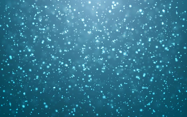 Noel karı. Mavi arka planda düşen kar taneleri. Kar yağışı. Vektör illüstrasyonu — Stok Vektör
