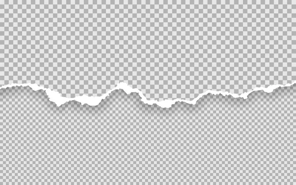 Bord horizontal en papier déchiré. Bandes de papier horizontales déchiquetées. Illustration vectorielle — Image vectorielle