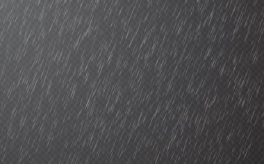 Şeffaf arka plan üzerine yağmur damlaları. Düşen su damlaları. Doğa yağışı. Vektör çizimi