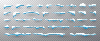 Kar, gölgeli buz örtüsü. Kış arka planında karlı elementler. Kar yağışı ve kar taneleri. Noel ve yeni yıl, kış mevsimi. Vektör illüstrasyonu