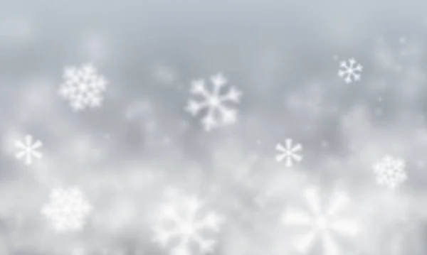 Kerstsneeuw Vallende Sneeuwvlokken Nachtelijke Achtergrond Sneeuwval Vectorillustratie — Stockvector