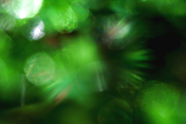 Bokeh arka plan ufuk yemyeşil sönük ışıkları