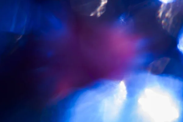 Крупный План Ярких Вспышек Розового Синего Света Мерцающих Темном Фоне — стоковое фото