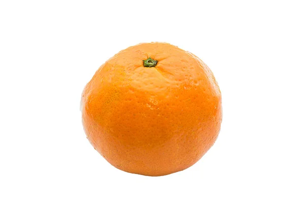 Una Naranja Sobre Blanco Aislado — Foto de Stock