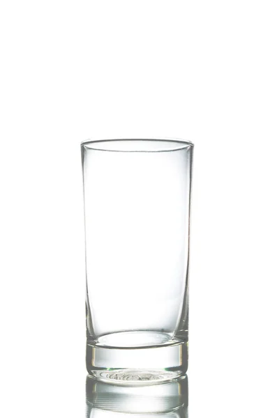 Leeg Glas Geïsoleerd Witte Achtergrond — Stockfoto