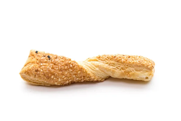 Beyaz Arka Planda Izole Şeker Bisküvi Ekmeği — Stok fotoğraf