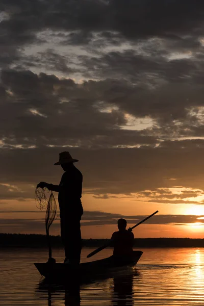 Wanon Niwat Bölge Sakon Nakhon Kuzeydoğu Tayland Günbatımı Zamanı Net — Stok fotoğraf